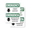 Signmission First Aid Kit Bilingual, 5 in W x Rectangle, Vinyl Decal OS-2PACK-EM-D-57-L-10320 - alternate 1